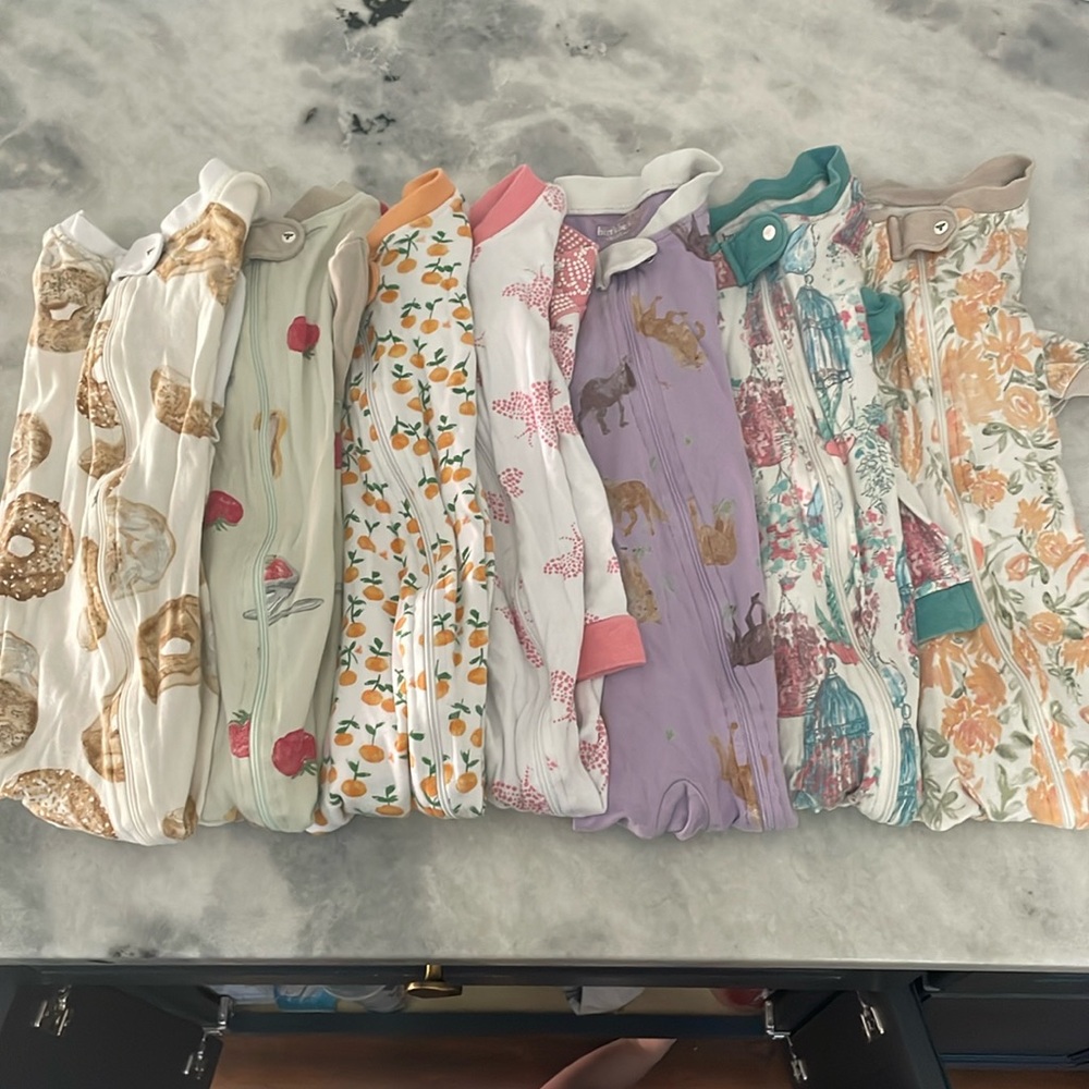 Burt’s Bees Footed Pajama Bundle of 7 Size 24mos